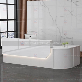 Quầy Lễ Tân Lệch QLTLG330 - Quầy Gỗ Hiện Đại, Quầy Thanh Toán, Quầy Thu Ngân, Trung Tâm Ngoại Ngữ